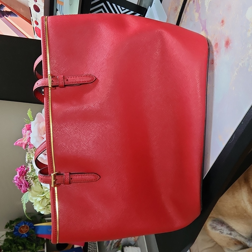 Red And Gold Michael Kors Shoulder Bag - Picture 3 of 4